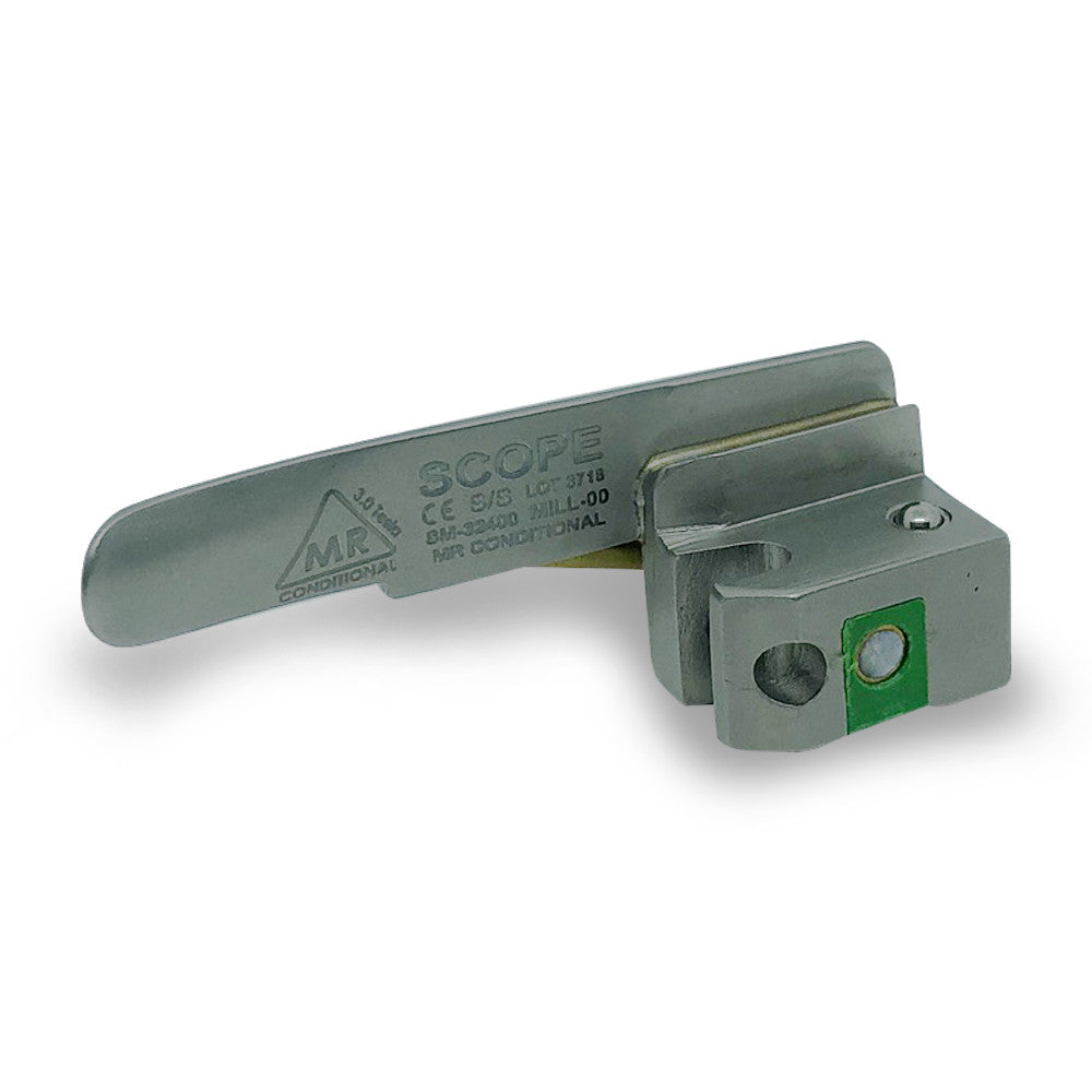 Lâmina de Laringoscópio Fibra Ótica para Ressonância Magnética - Reta MILL 0 - SM-3240 - Scope Medical