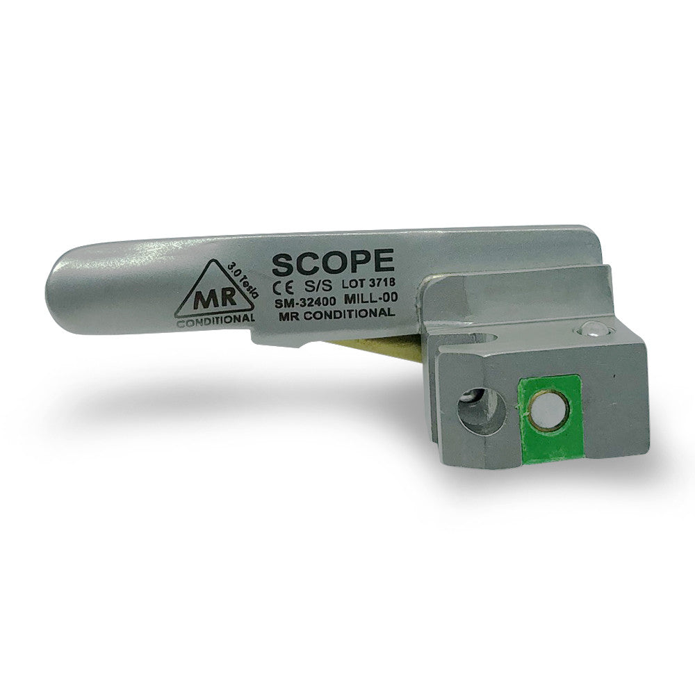 Lâmina de Laringoscópio Fibra Ótica para Ressonância Magnética - Reta MILL 0 - SM-3240 - Scope Medical