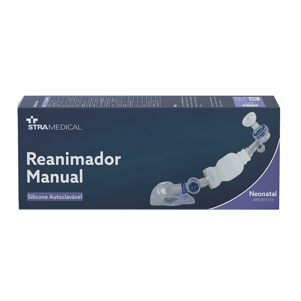 Reanimador Manual em Silicone - Neonatal - AR0301-03 - Stra Medical