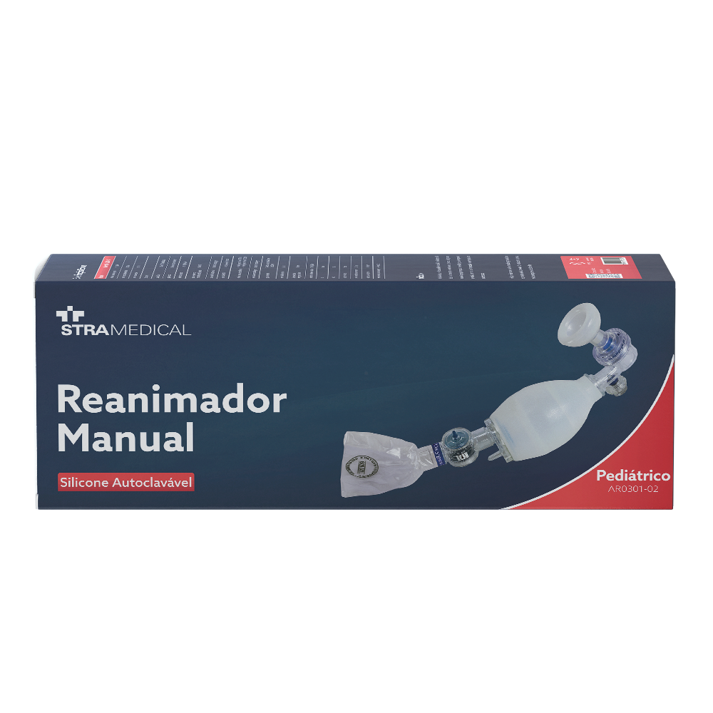Reanimador Manual em Silicone - Infantil - AR0301-02 - Stra Medical