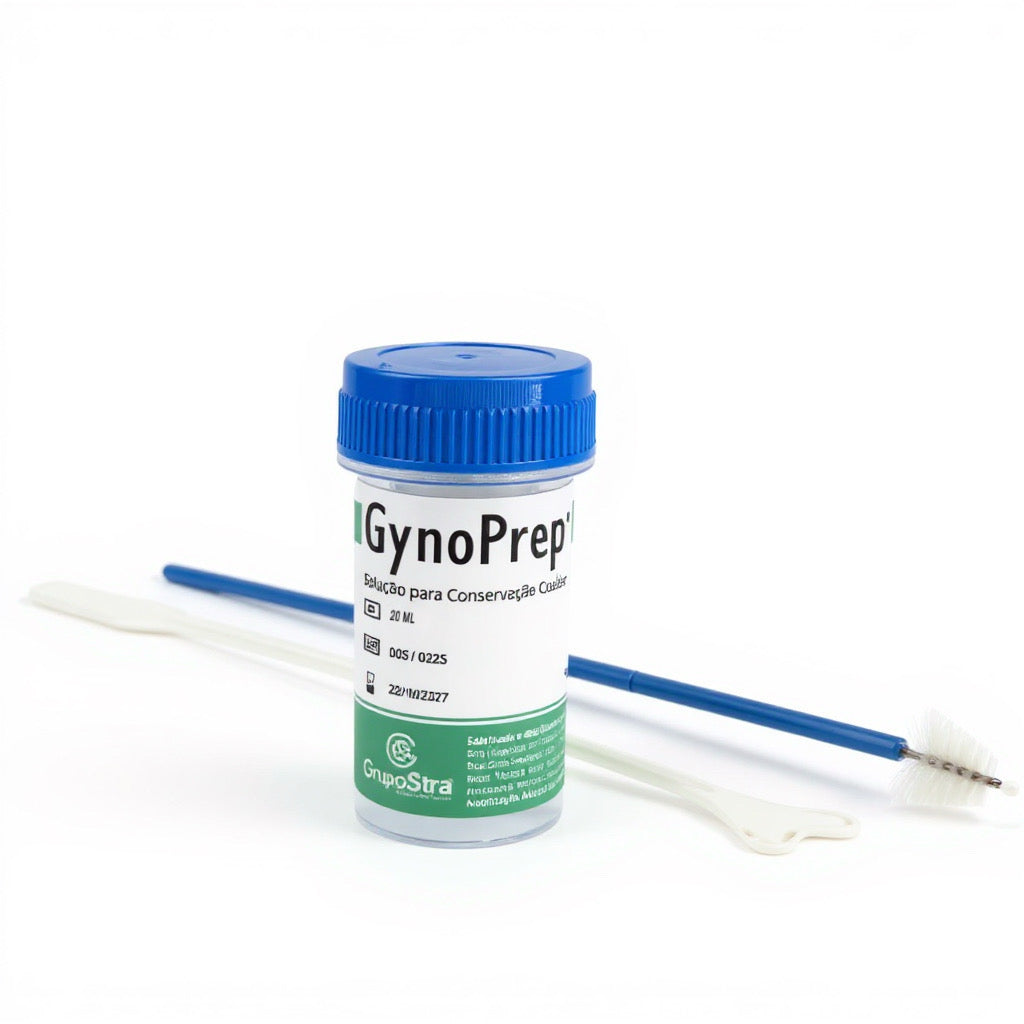 GynoPrep® Kit de Coleta - Frasco 20 mL + Espátula Ayre + Escova Cervical