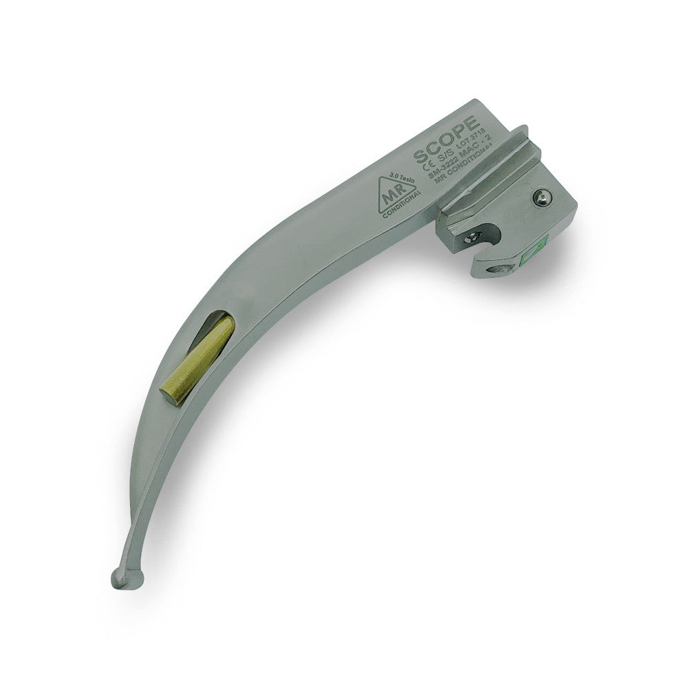 Lâmina de Laringoscópio Fibra Ótica para Ressonância Magnética - Curva MAC 1 - SM-3221 - Scope Medical