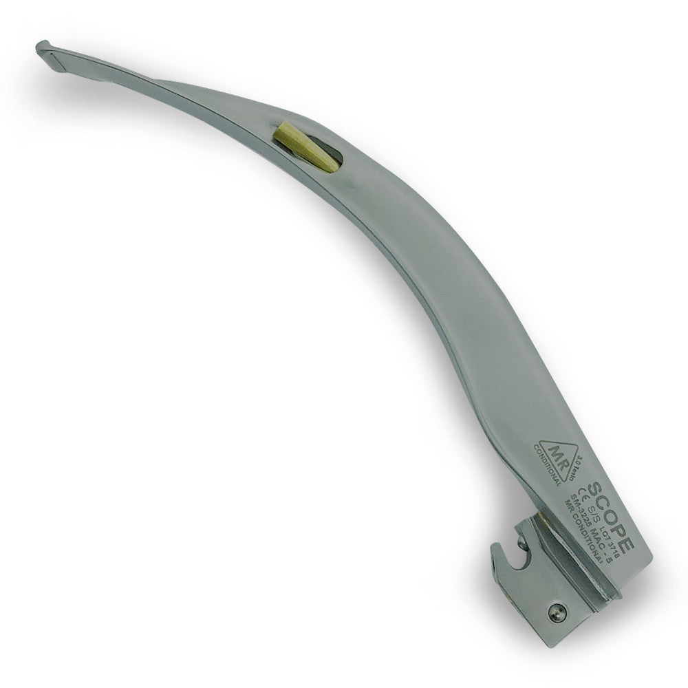 Lâmina de Laringoscópio Fibra Ótica para Ressonância Magnética - Curva MAC 5 - SM-3225 - Scope Medical