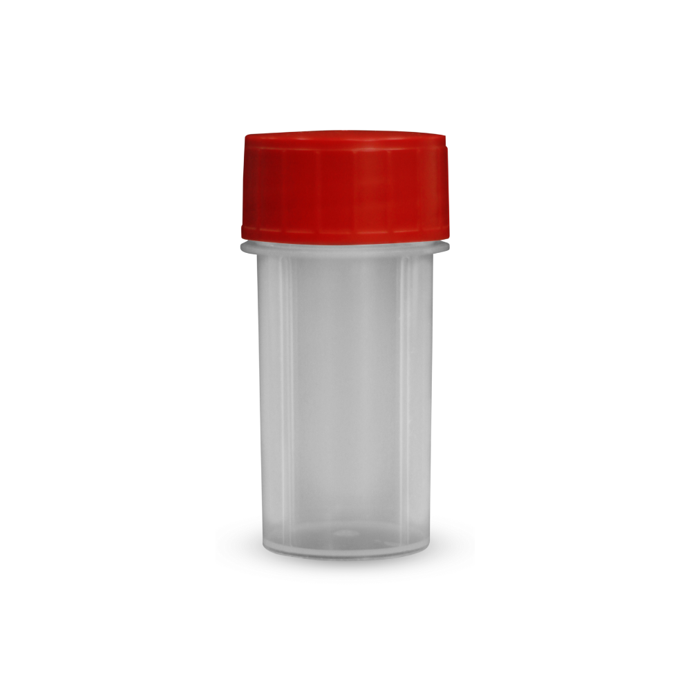 Frasco Coletor Plástico Vazio 40 ml - Não Estéril (cx com 800 unids) - Stra Medical