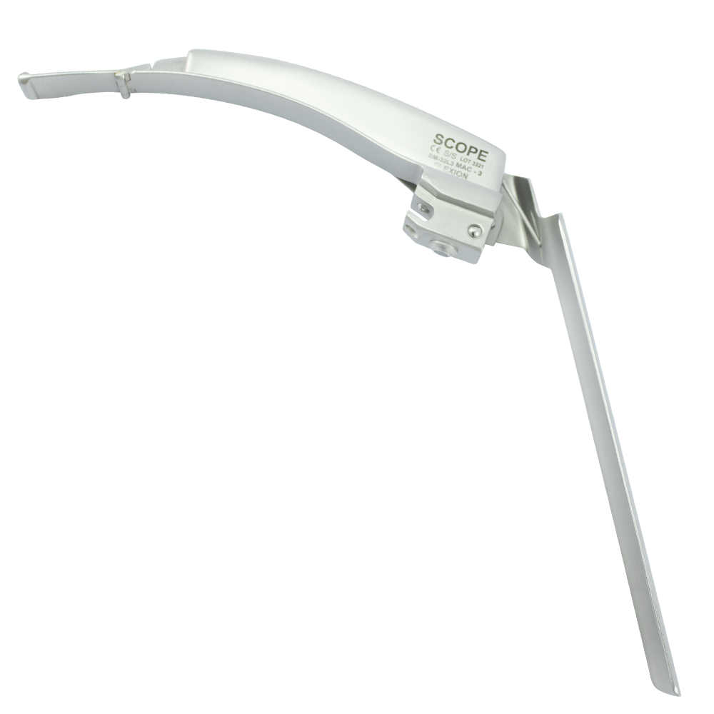 Lâmina Inox de Laringoscópio Fibra Óptica - Flexion Tip - Curva MAC 2 - SM-32L2 - Scope Medical
